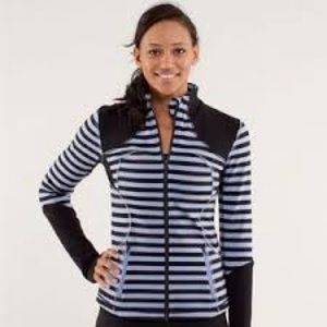 Lululemon Forme Jacket Full Zip Blue Stripes Size 2